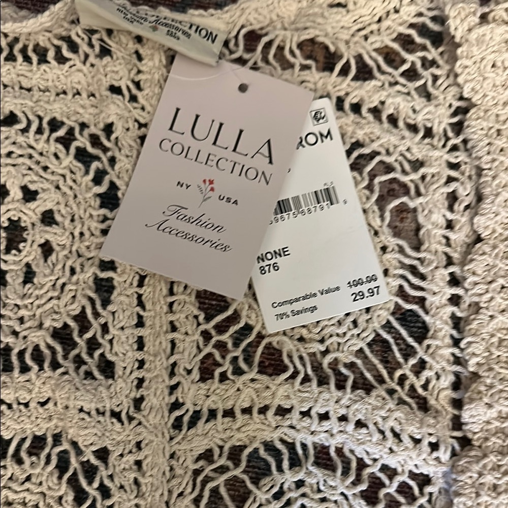 NWT Crochet Open-Front Cardigan/Cover-Up - Picture 2 of 2